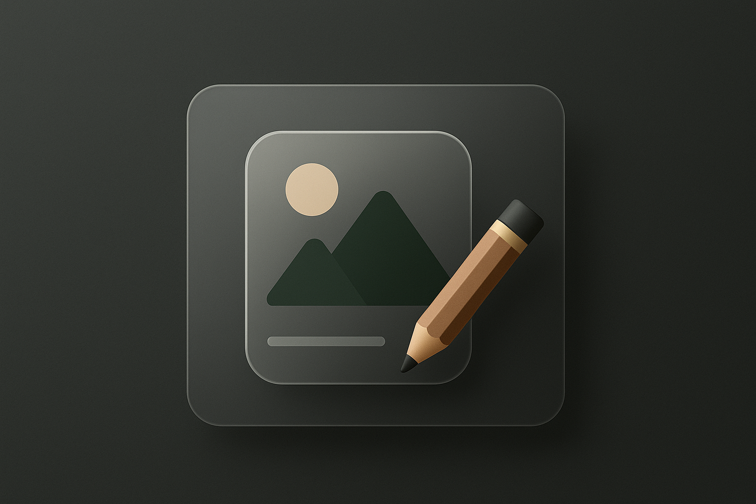 Content and creative asset with image and pencil illustration