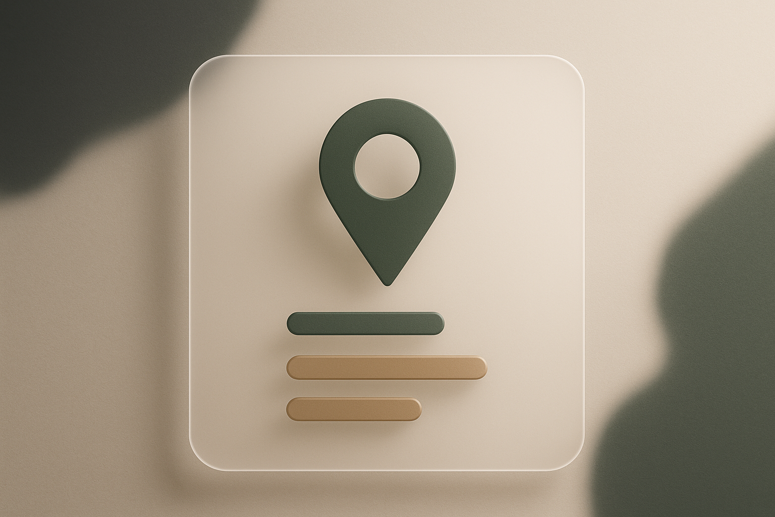 Local search result card with map pin and business listing
